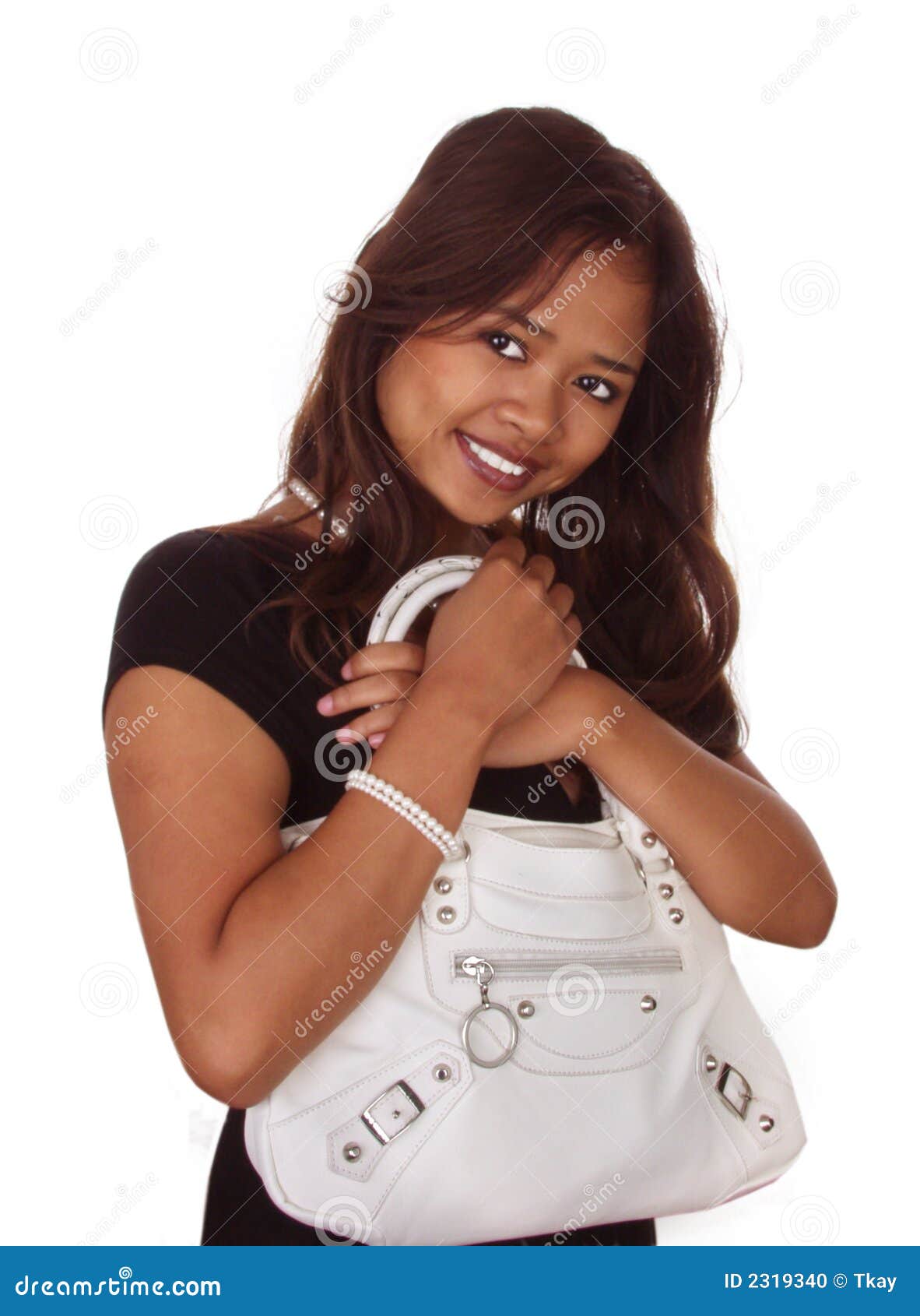 Woman with purse stock photo. Image of girly, purse, beautiful 2319340