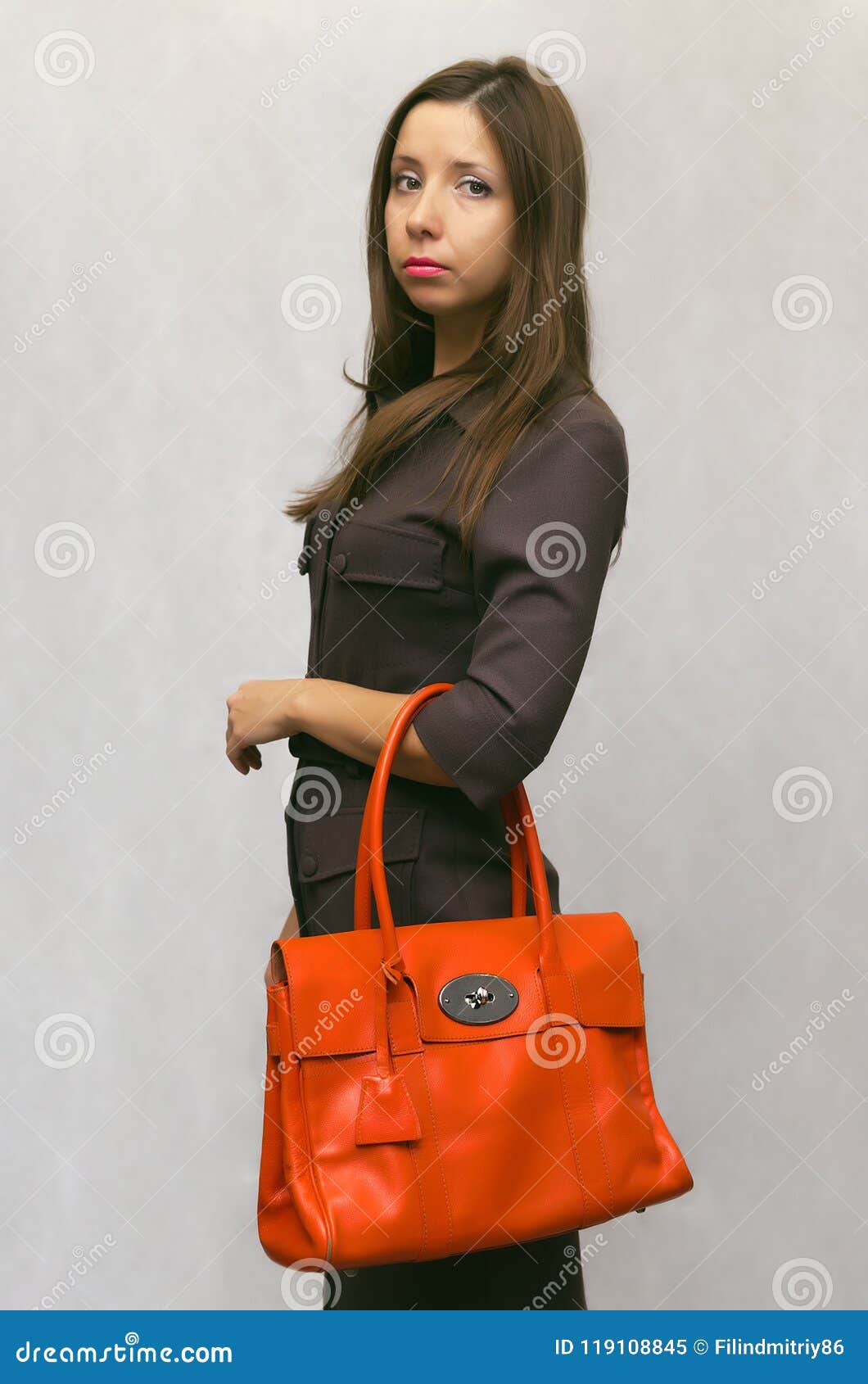Cute Little Girl Holding a Purse Stock Image - Image of girl, caucasian:  42257419