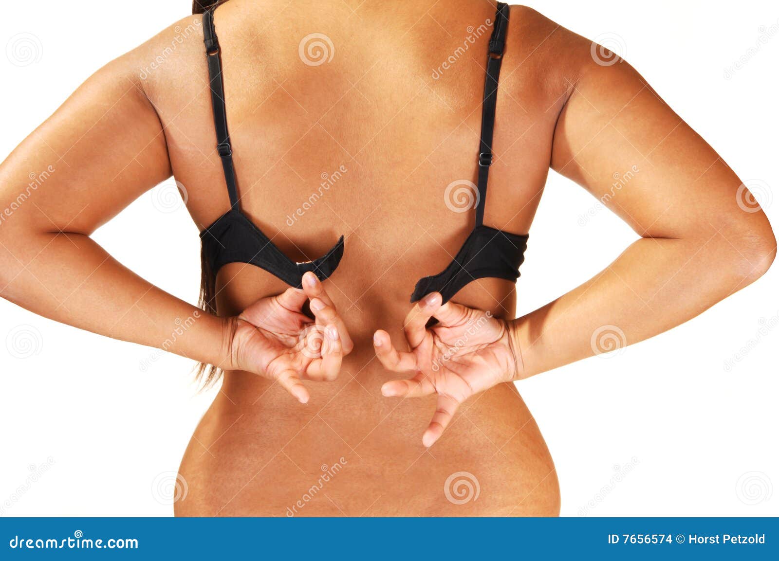 voyeur putting on a bra