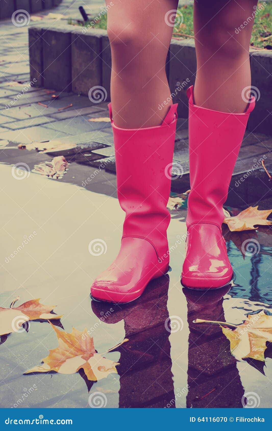 women in rain boots