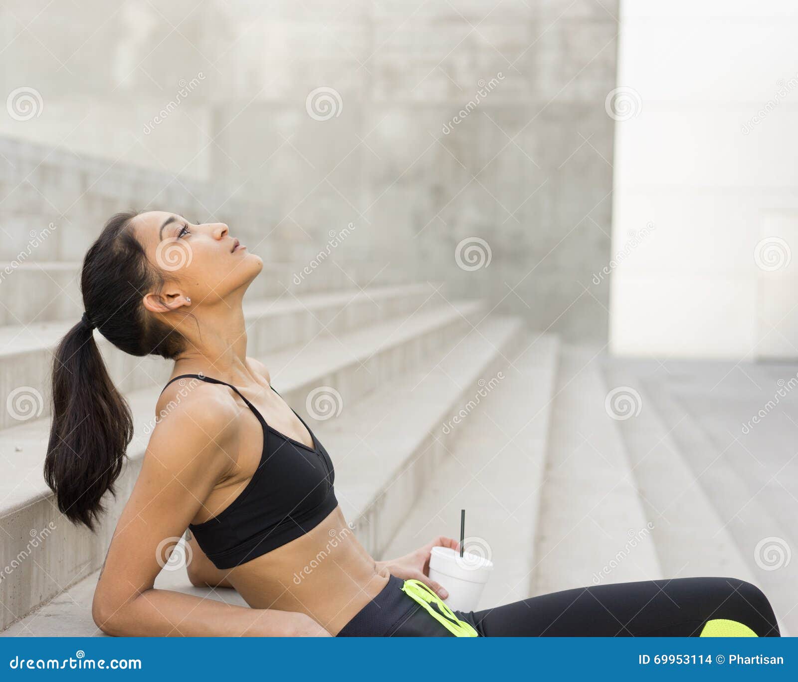 woman recovering from workout