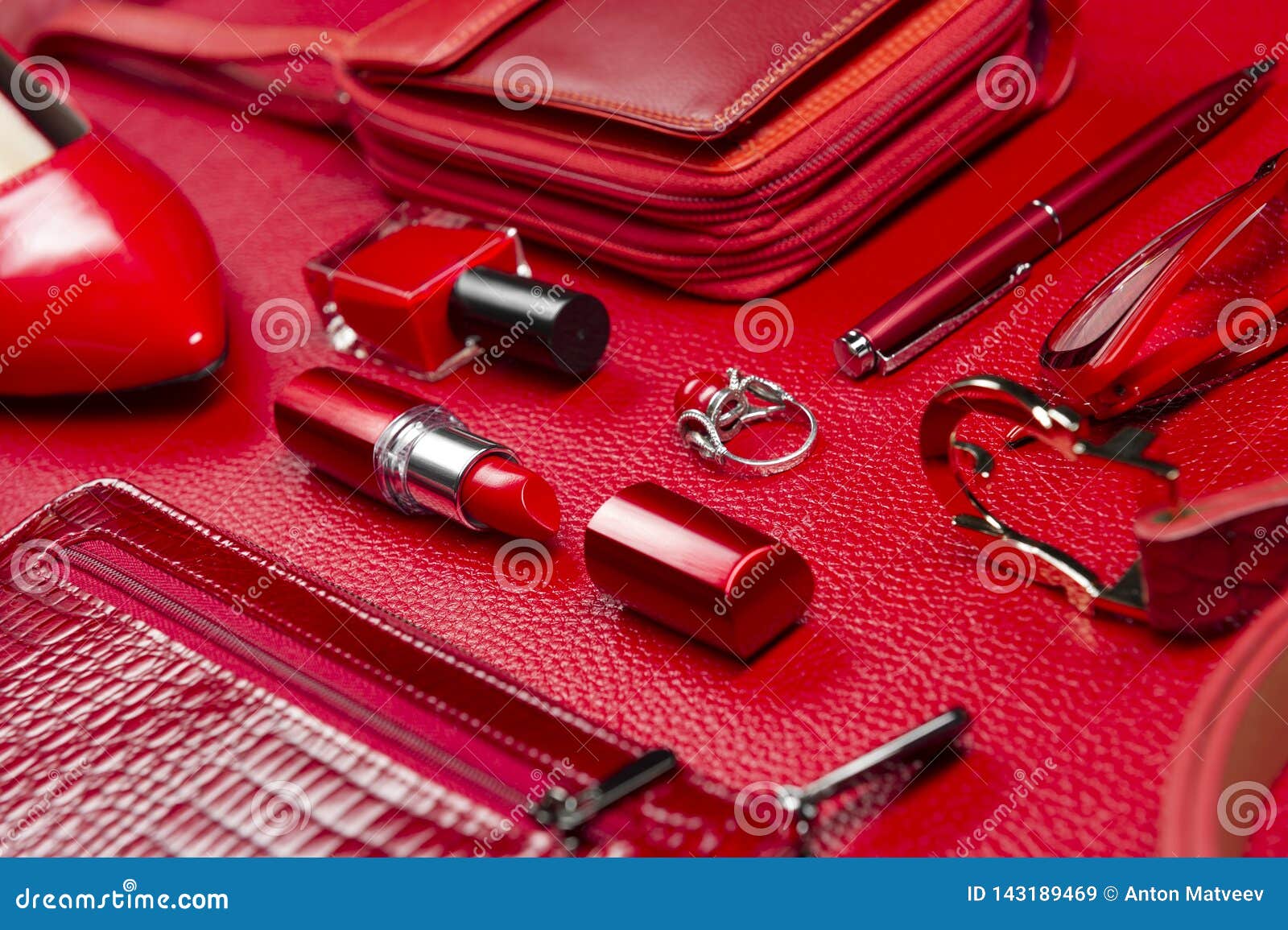 Woman red accessories stock image. Image of accessories - 143189469