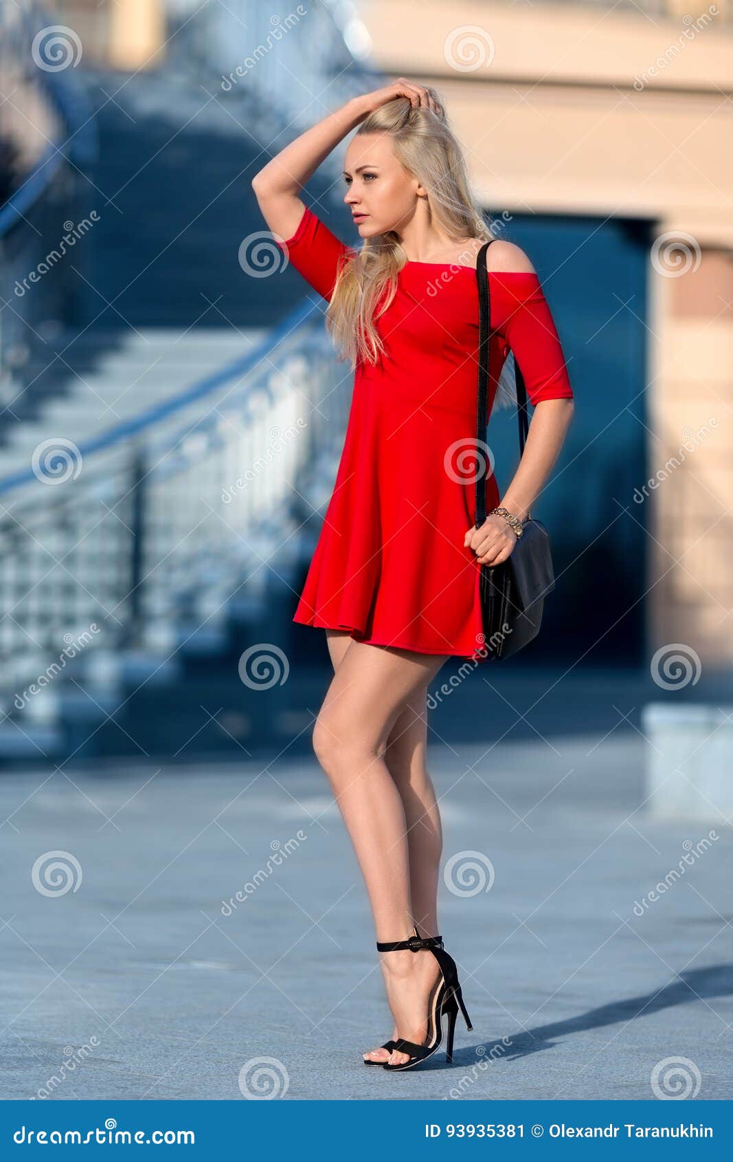 Beat The Heat - Buy Solids Red Dresses, Gold Sandals with Blue Heels  Scrapbook Look by pravalika