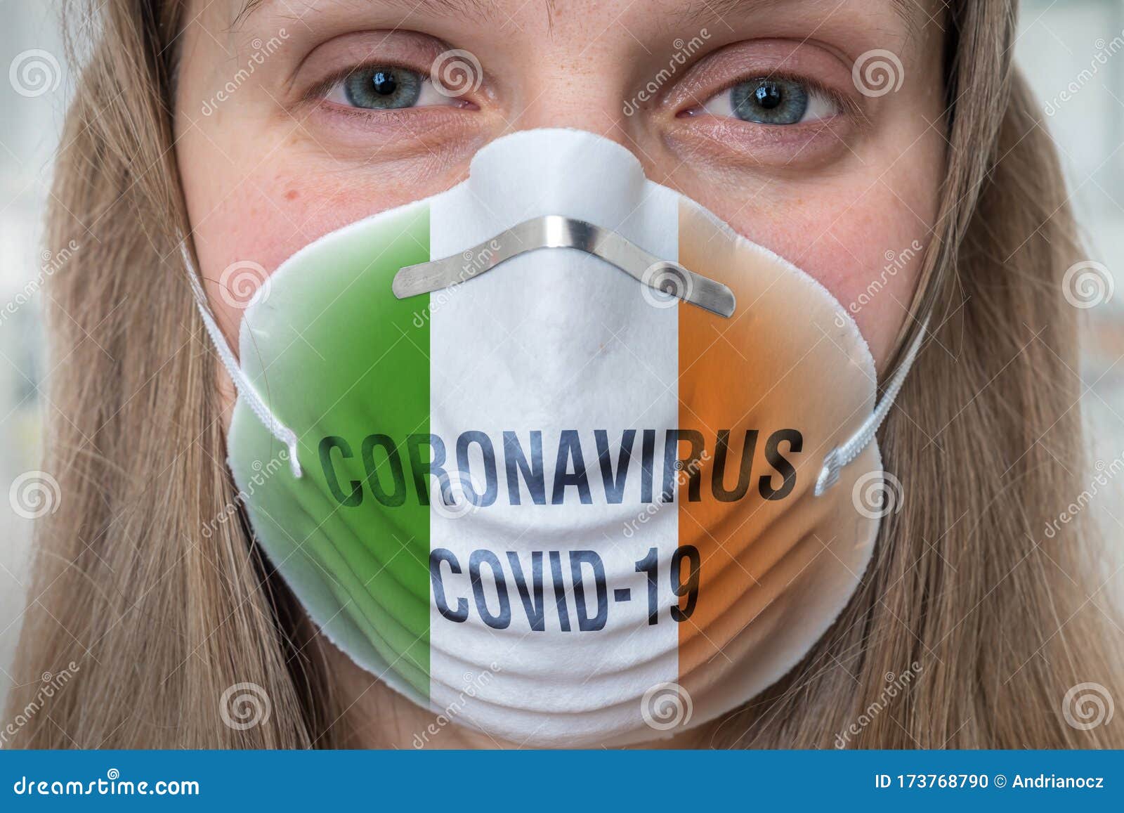 Woman with Respirator Mask - Coronavirus COVID, MERS, SARS Conce Stock ...