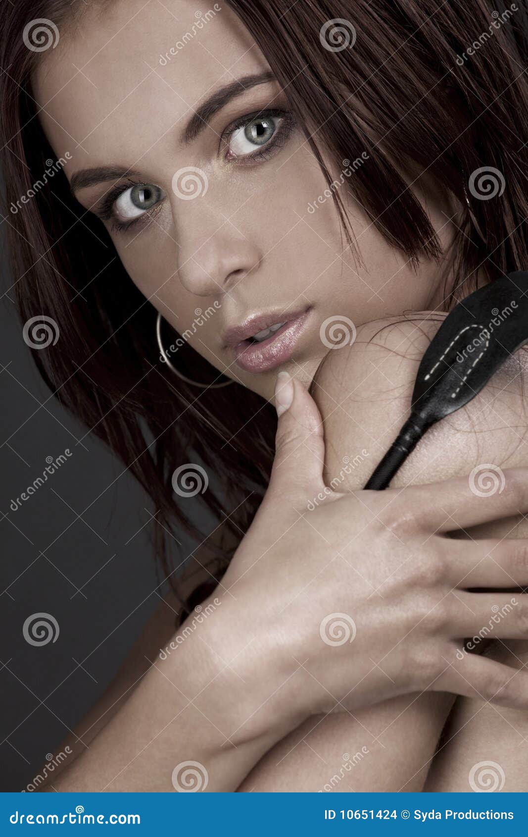 Brunette Woman Holding Whip Stock Photo - Image of boots, domination:  45046054