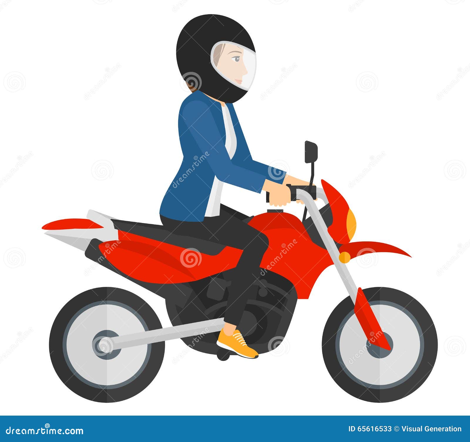 Download Woman riding motorcycle stock vector. Illustration of ...