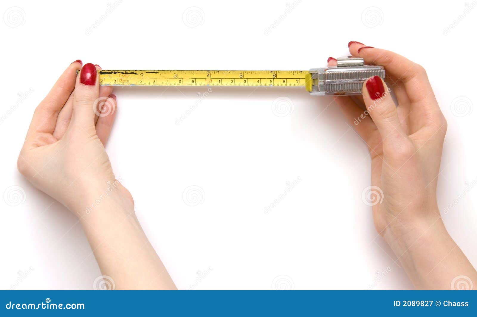 Woman with ruler stock image. Image of manicure, gauge 2089827