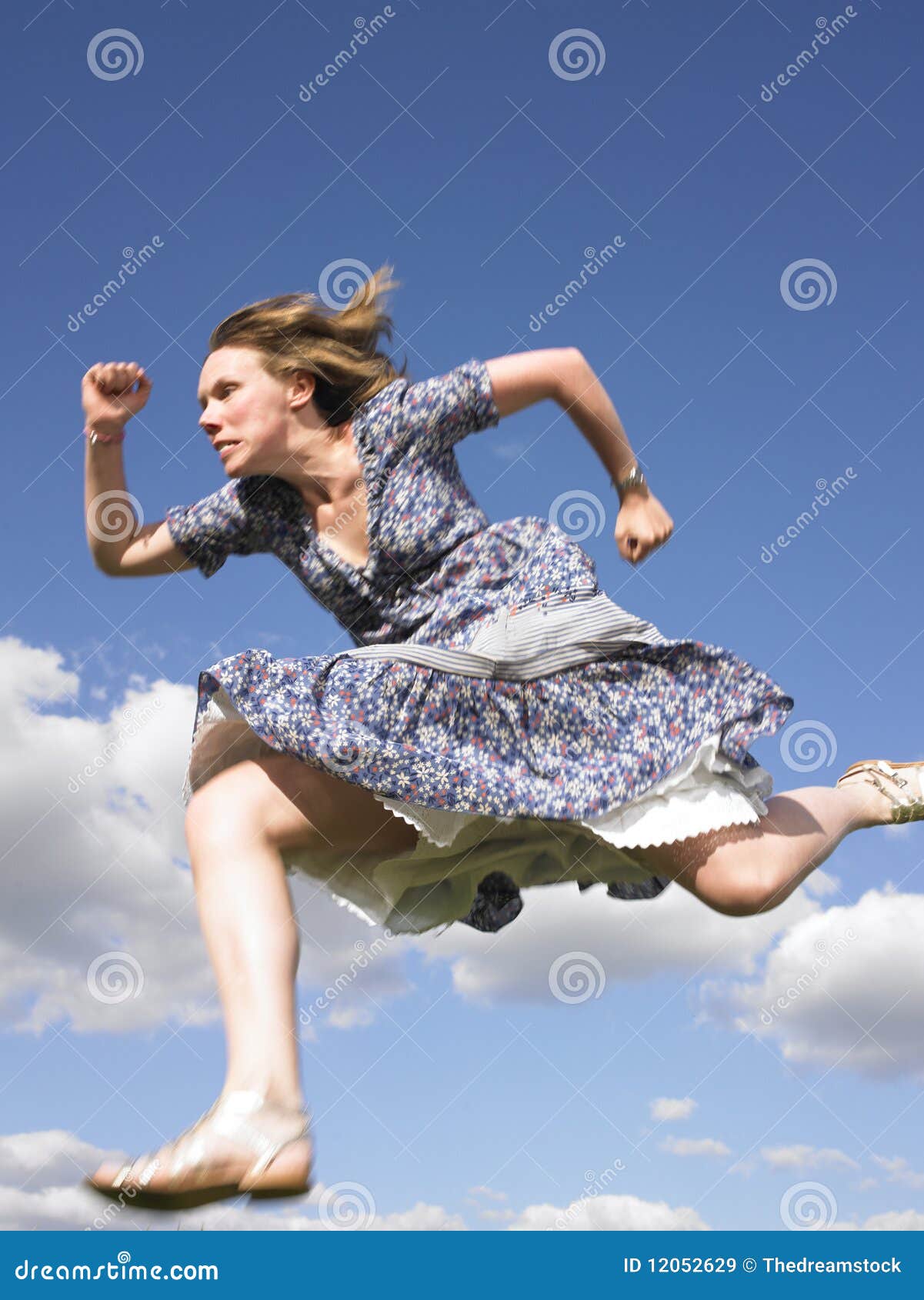 Running Woman Dress cold-day-images