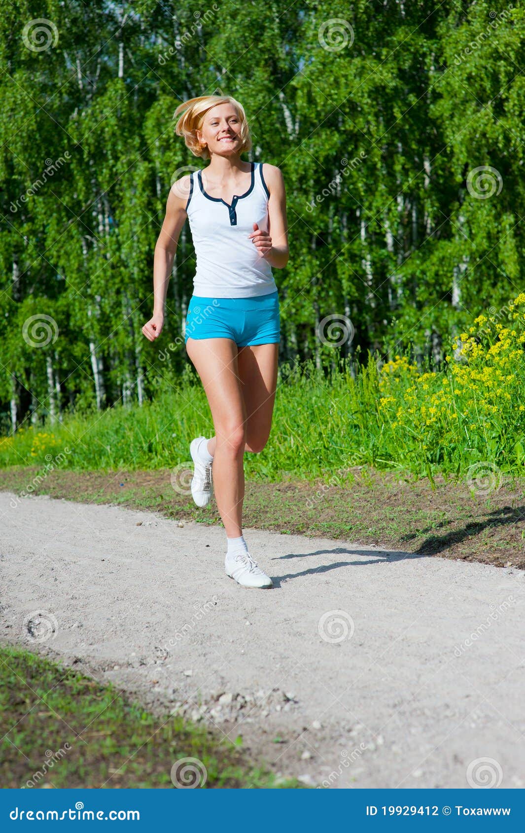 Woman Running Outdoor in a Park Stock Photo Image of nature, activity