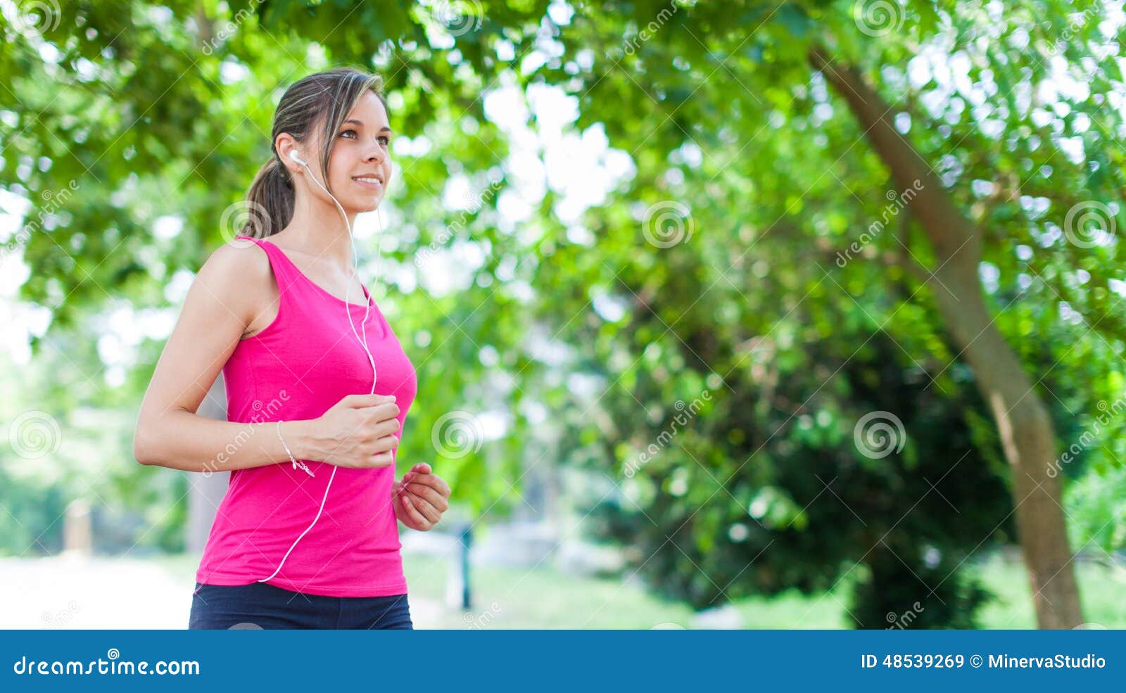 Woman running outdoors stock image. Image of lifestyle 48539269