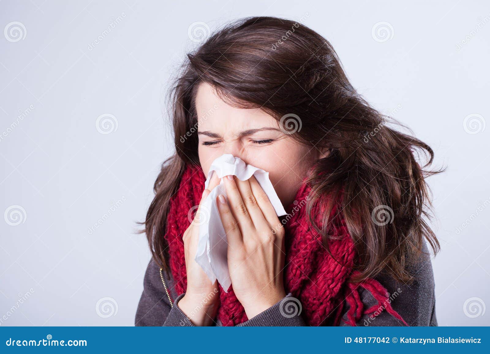 woman with runny nose