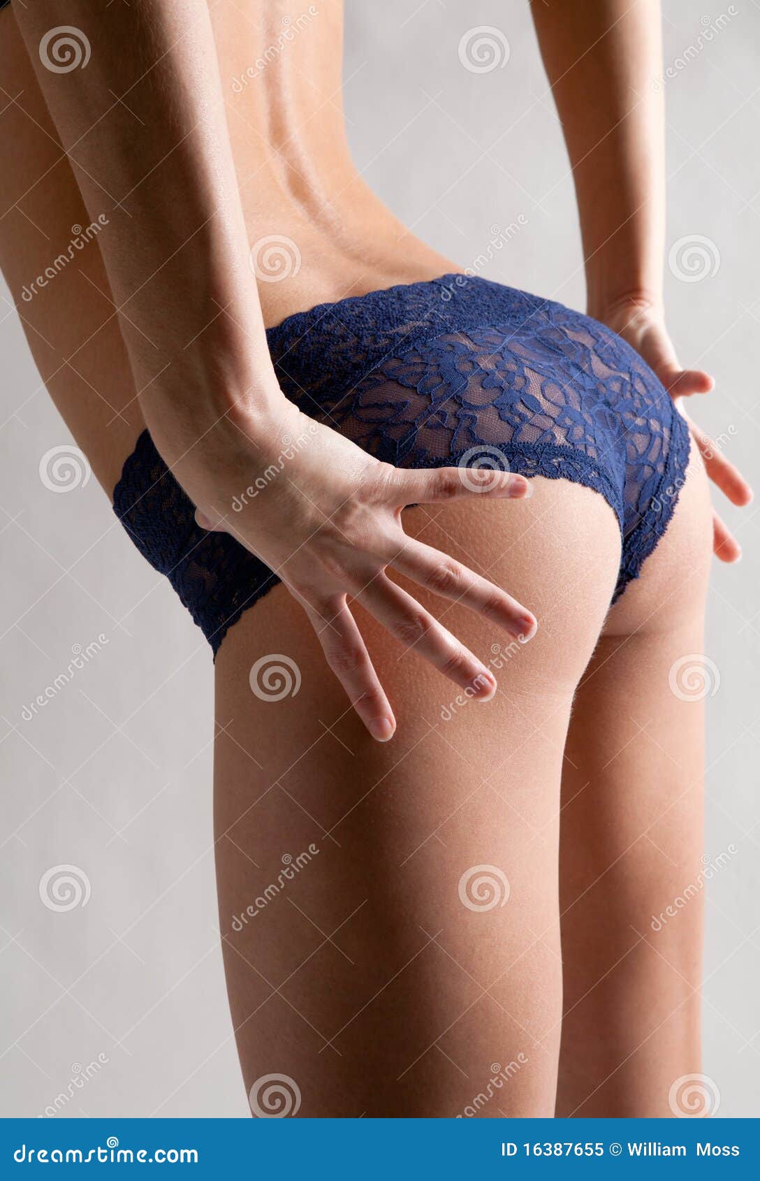 Woman S Behind in Blue Lace Panties Stock Image - Image of skimpy