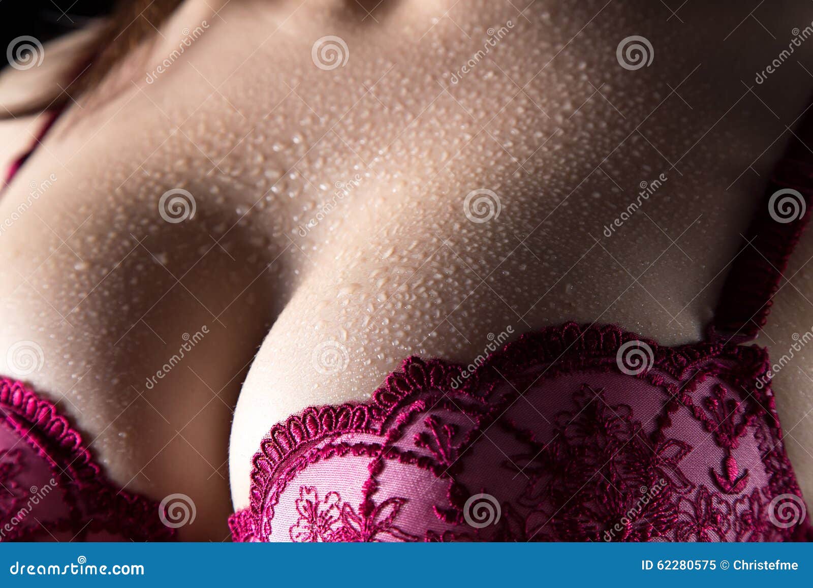 Woman S Breast with Drops on Black Background Stock Image - Image of  crimson, exciting: 62280575