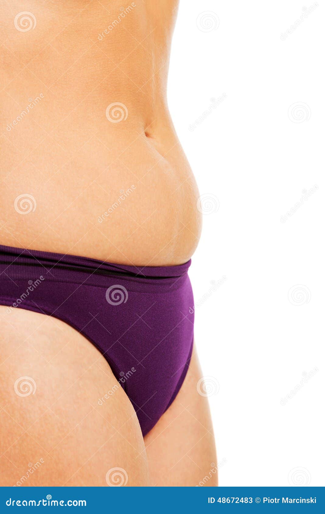 Woman S Fat Belly in Underwear Stock Image - Image of hands, measuring:  48672483