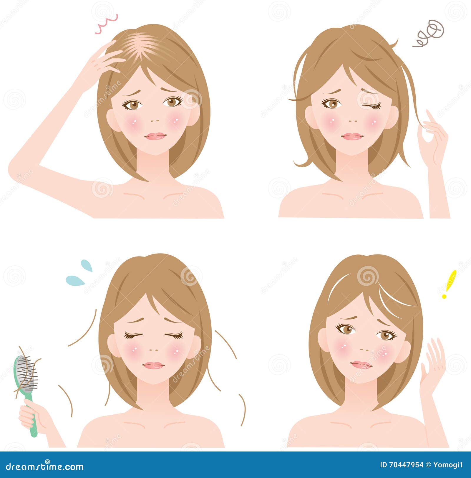 woman's hair problems