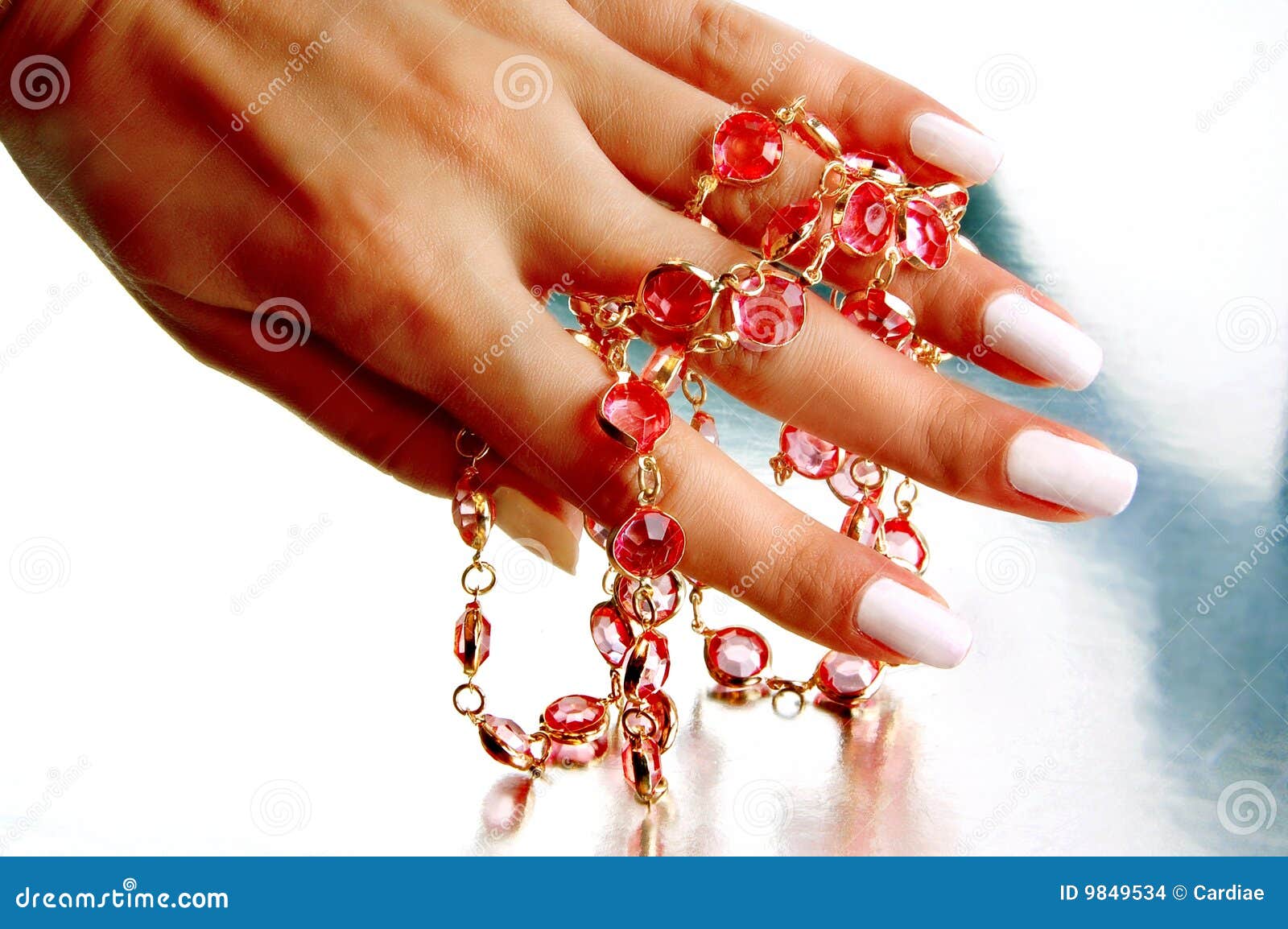 Woman S Hand Holding a Necklace Stock Photo Image of glamorous, bead 9849534