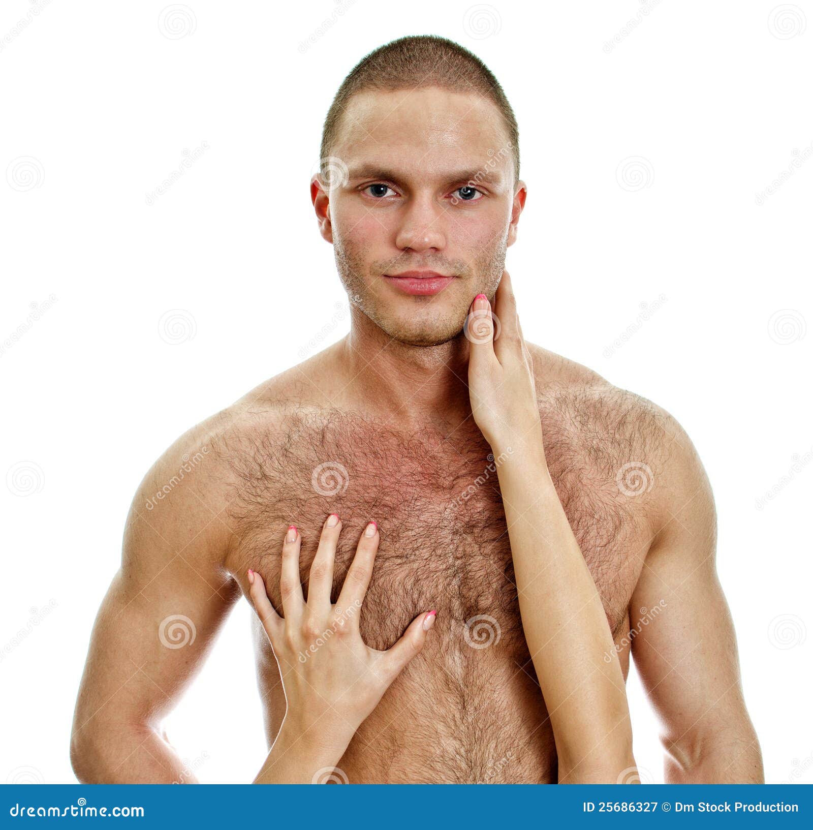 Mans woman chest touching Couple Standing