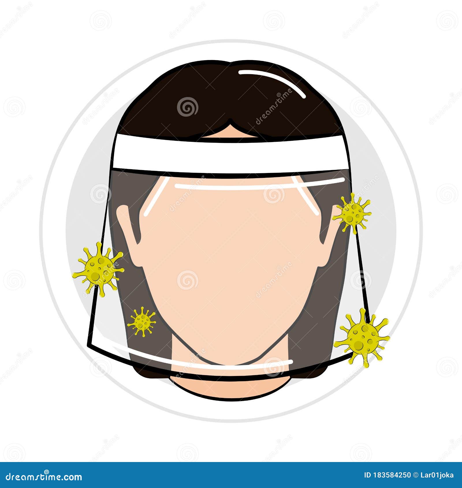 Woman with a safety visor stock vector. Illustration of woman 183584250