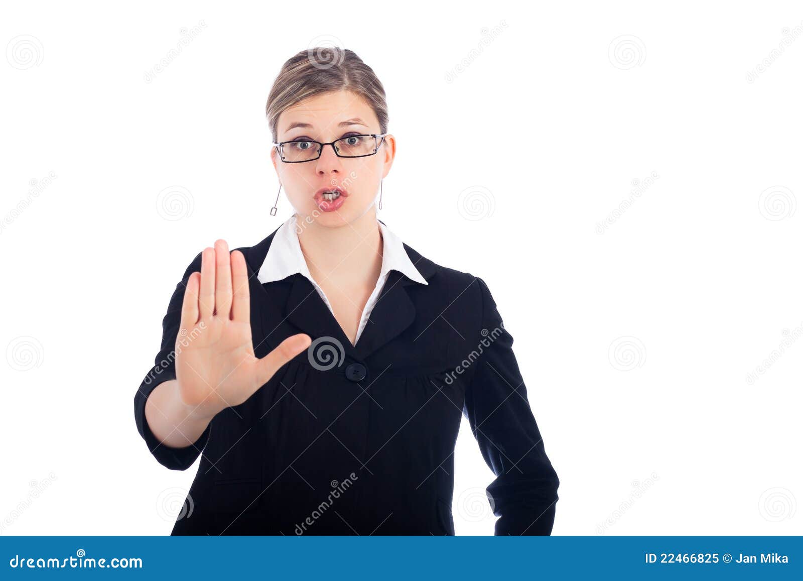 Man Saying No Stop Right There RoyaltyFree Stock Photography