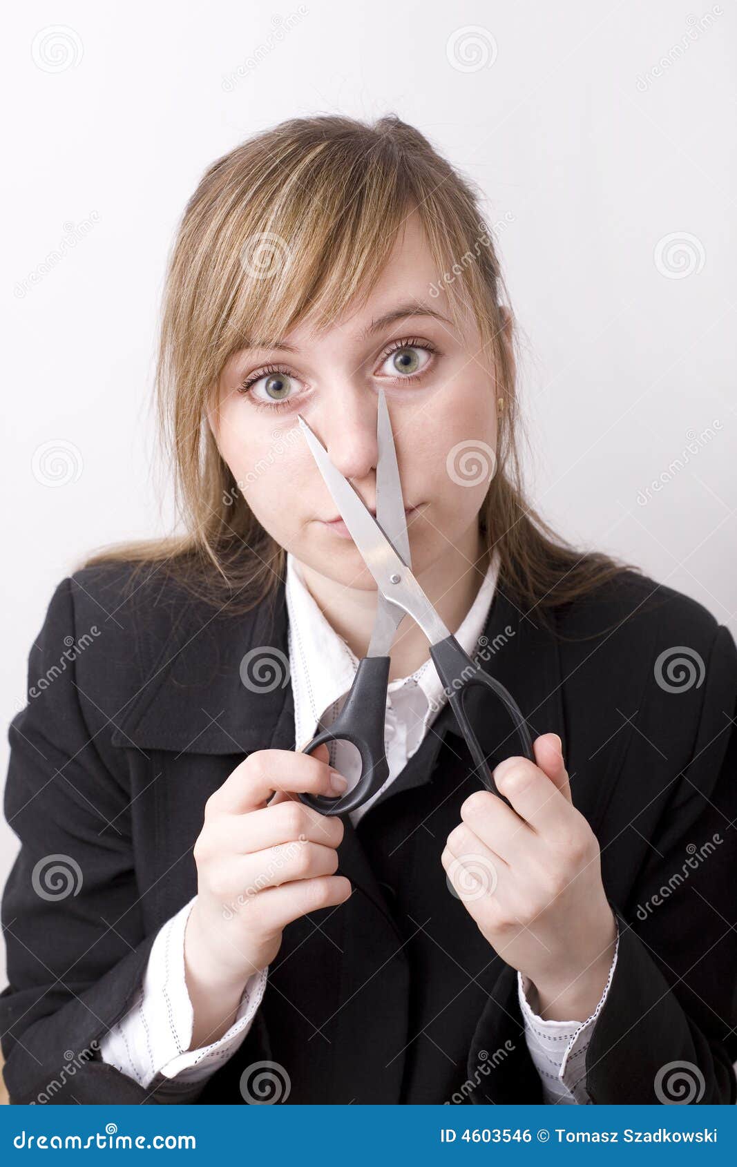 Woman with scissors stock photo. Image of education, professional 4603546