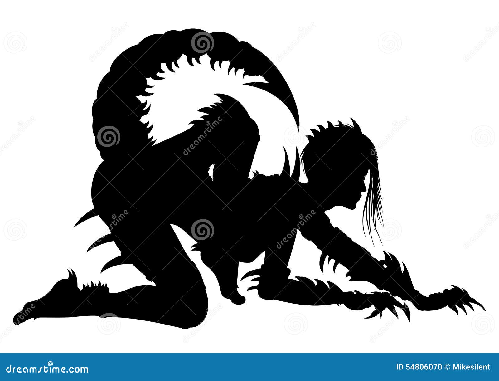 woman scorpio silhouette