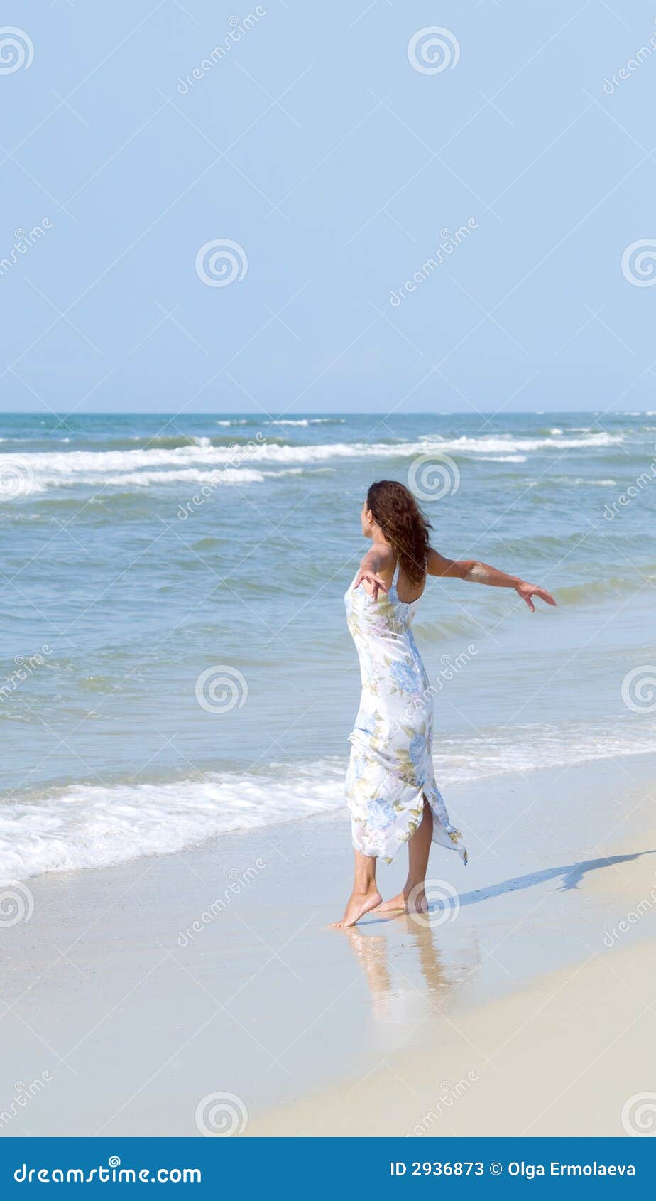 Woman at the sea stock image. Image of summer, relaxation - 2936873