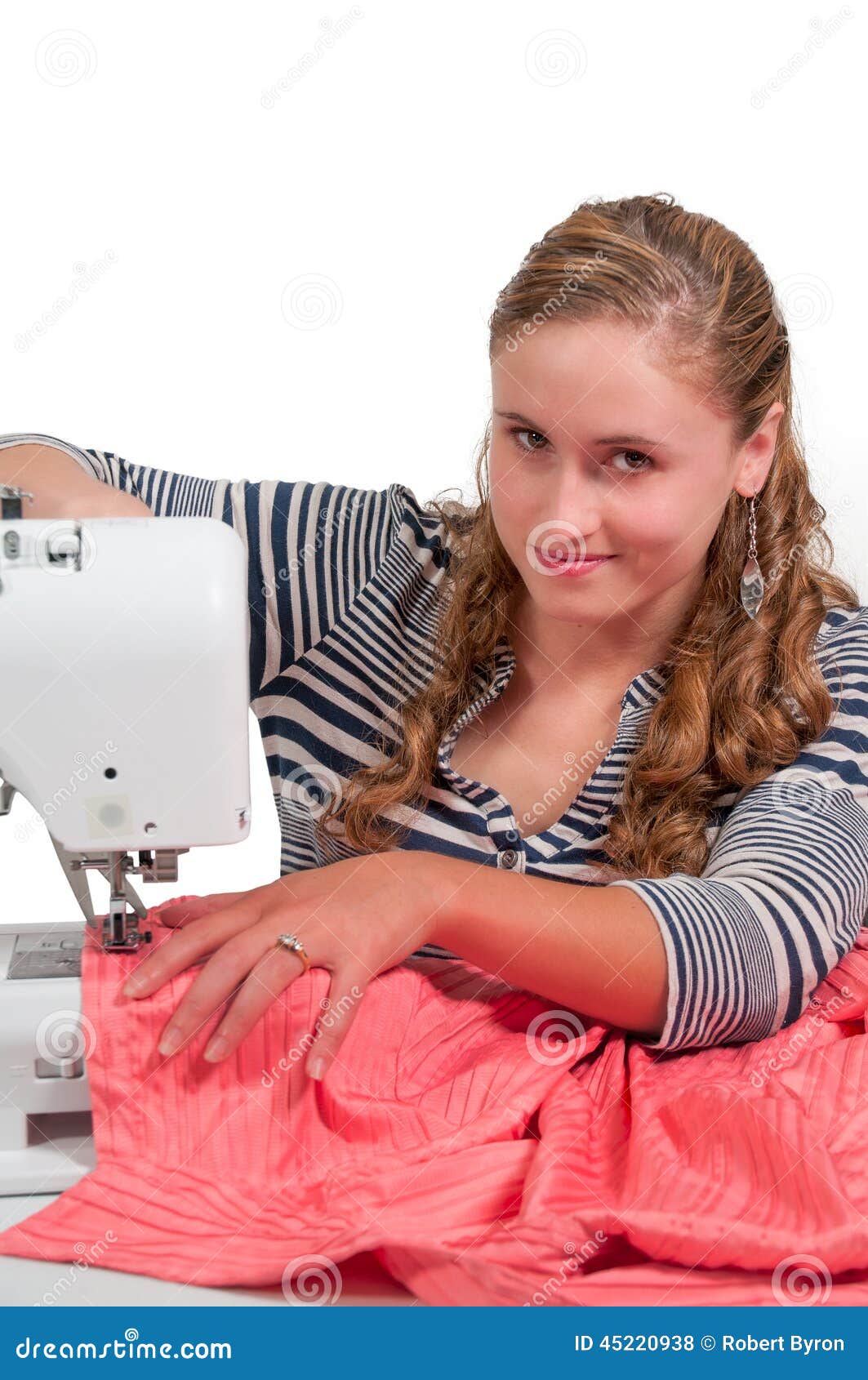 Woman Seamstress stock photo. Image of pattern, homemade 45220938