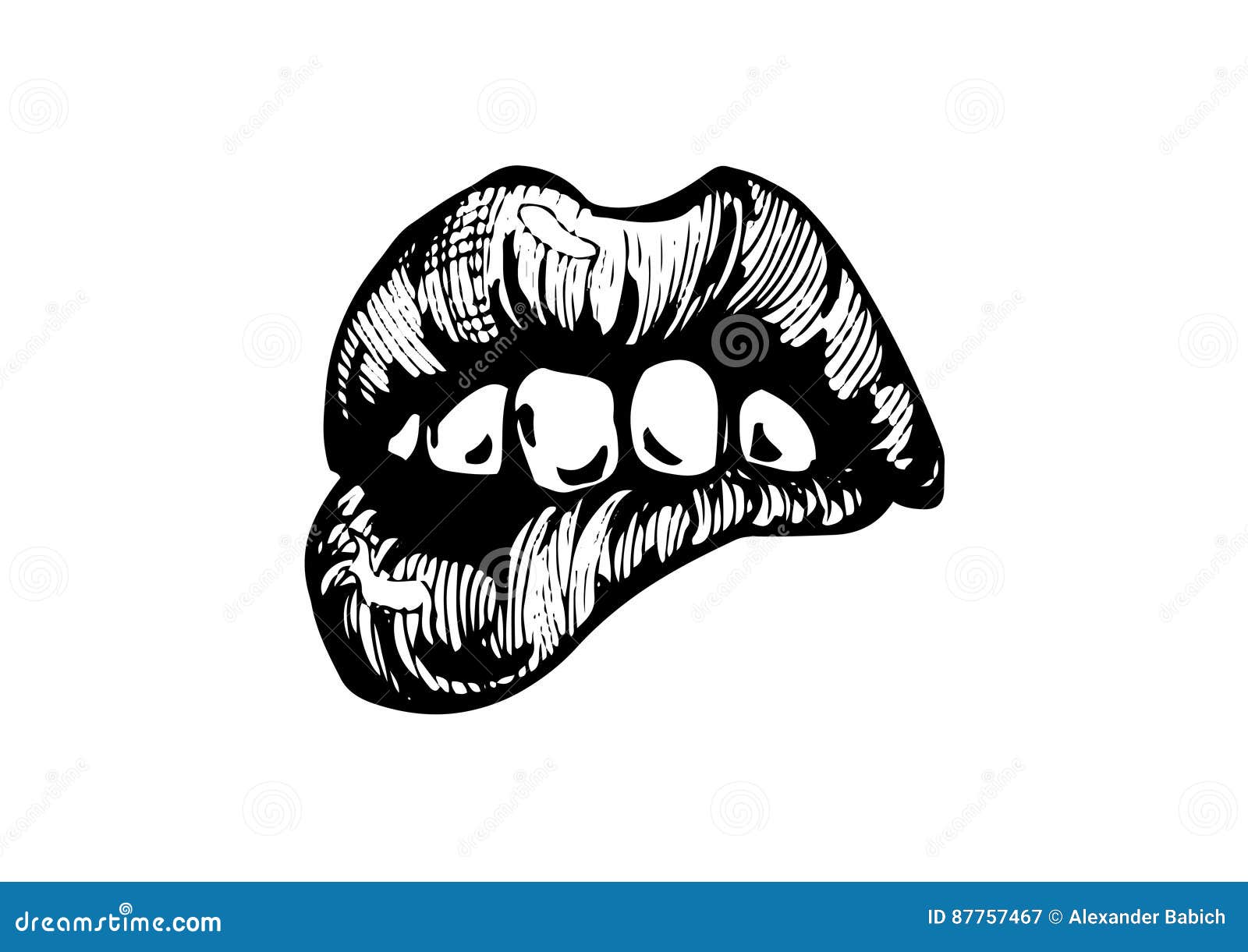 Woman Lips Stock Vector Illustration Of Comics Lover 87757467