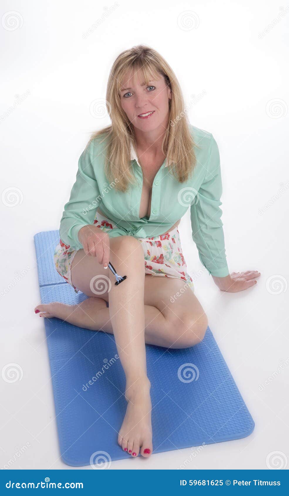 Woman shaving legs stock image. Image of razor, shave 59681625