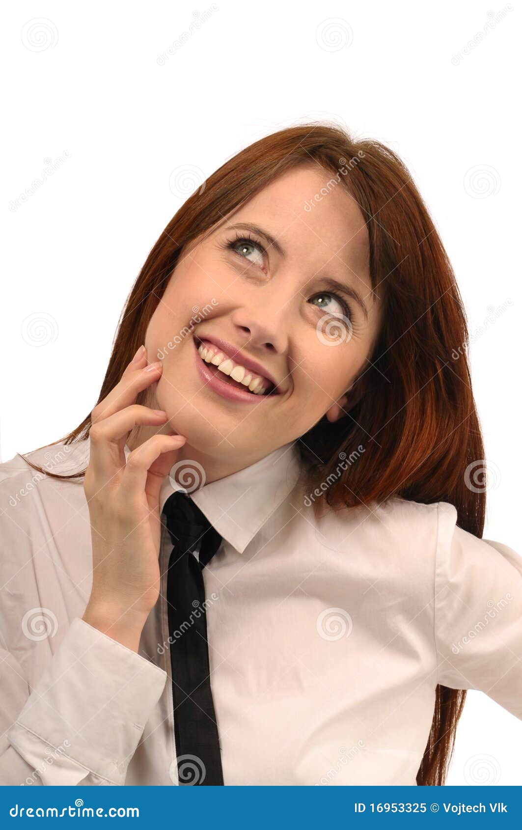 Woman in a shirt and tie stock image. Image of loose 16953325