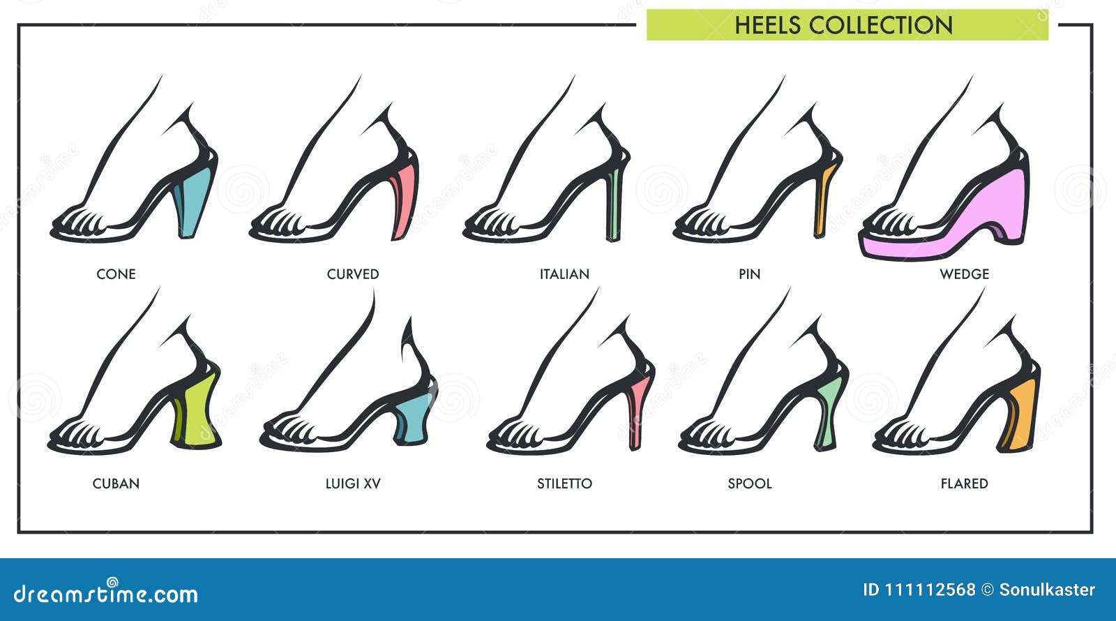 types of heels shoes