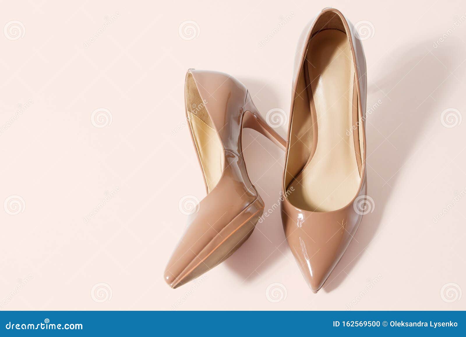 Woman Shoes . High Heels Closeup. Top View. Women Fashion. Ladies  Accessories. Girly Casual Formal Shoe Isolated Stock Photo - Image of boot,  fashion: 162569500