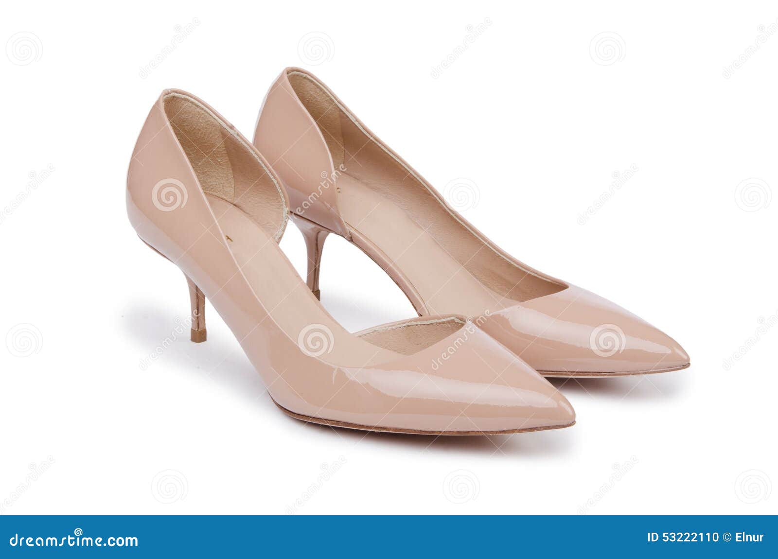 Woman Shoes on the White Background Stock Photo - Image of composite ...