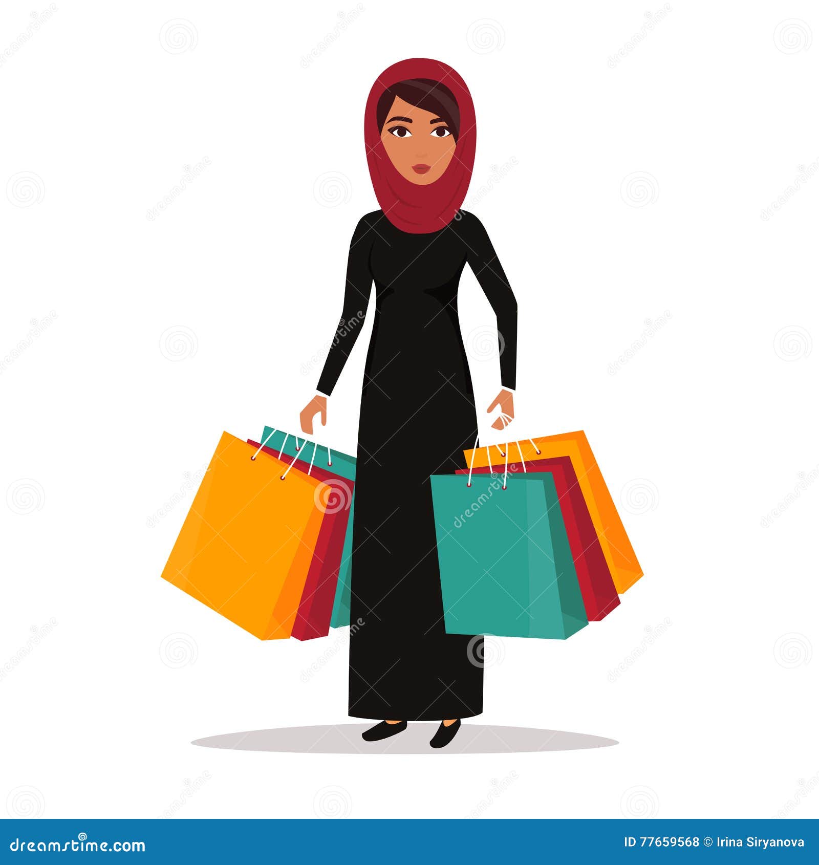 Asian Muslim Woman Buy Clothes at Fashion Boutique Stock Image