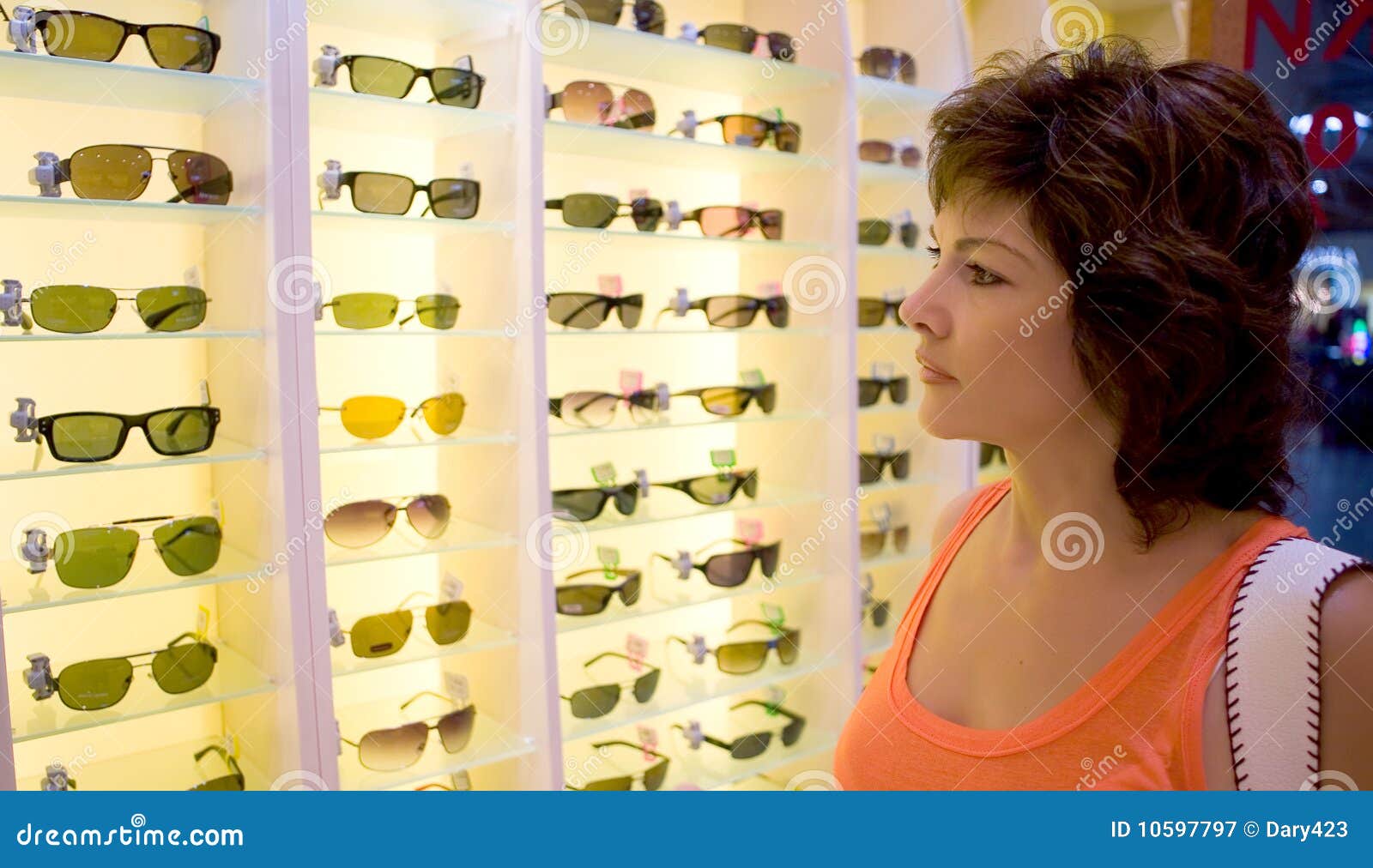Woman Shopping for Eyeglasses Stock Image Image of adult, eyeglasses
