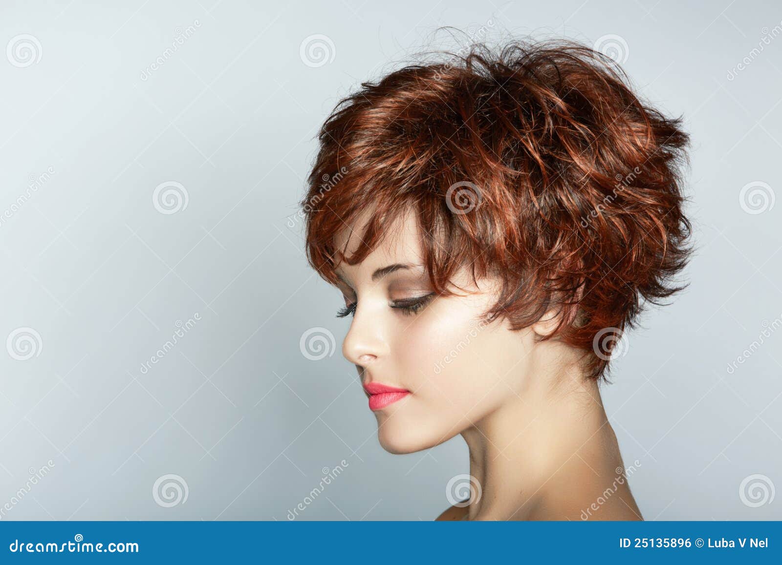 woman with short haircut