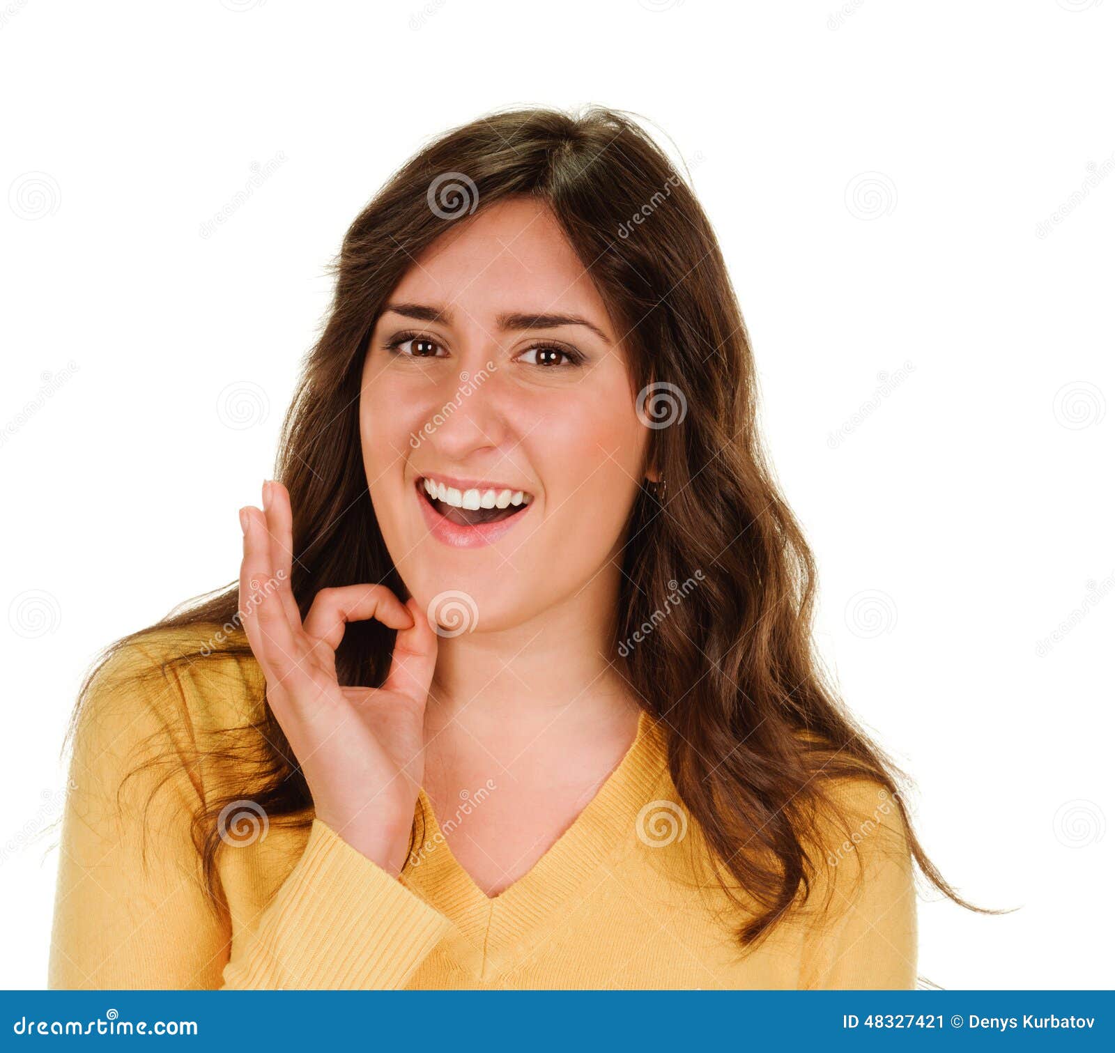 Woman Showing Fingers On Her Throat Drink Stock Image Image Of Casual Attractive 48327421