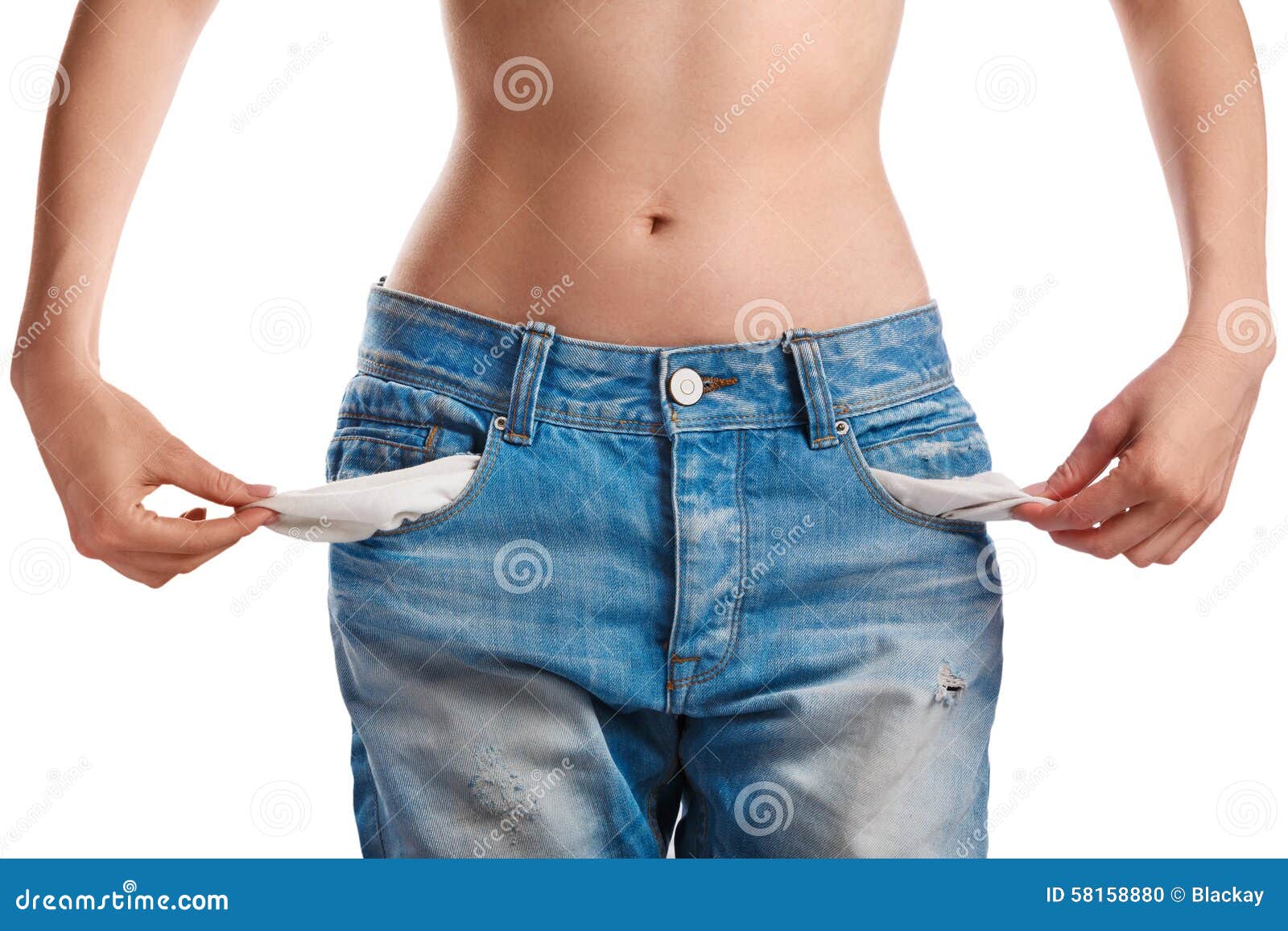Woman Showing Her Empty Pockets Stock Photo Image of show, pockets