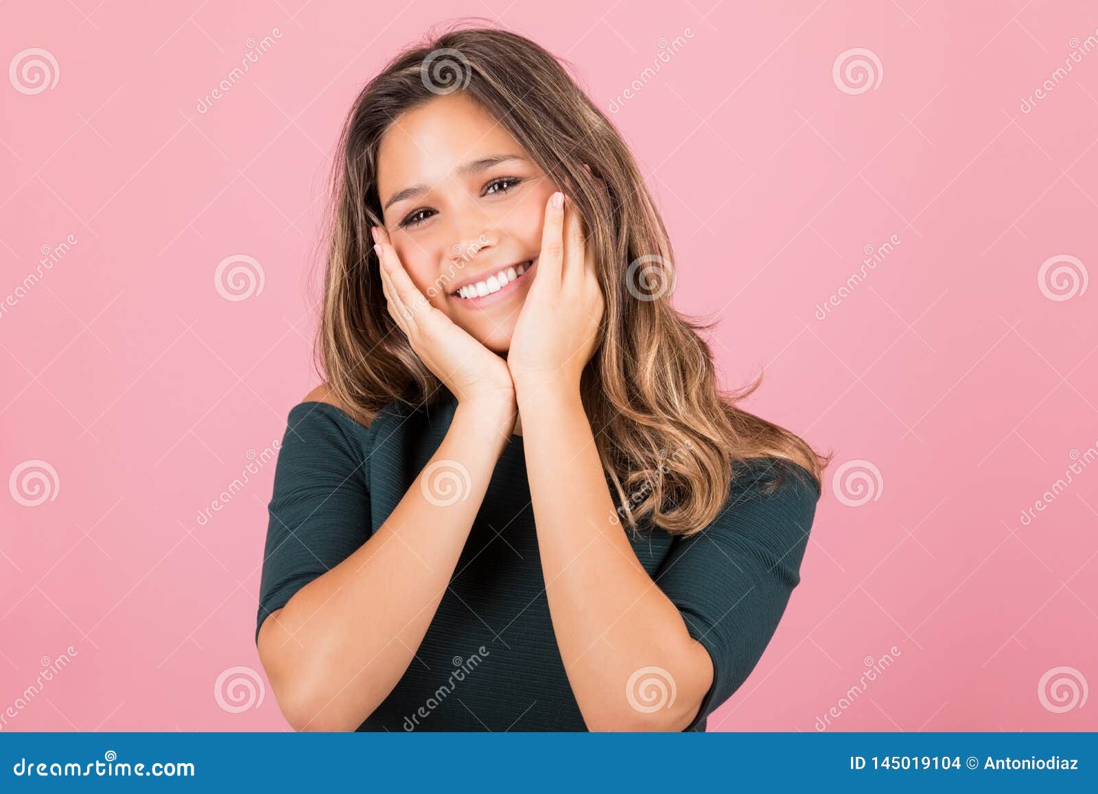 Woman Showing Self-Love stock photo. Image of person - 145019104