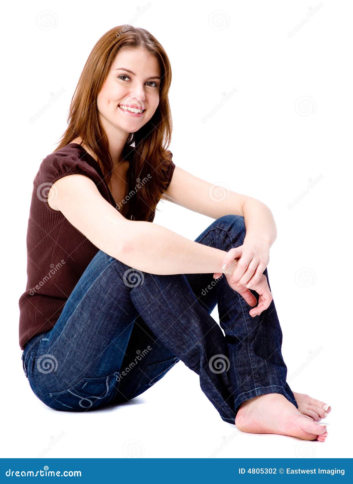 Woman Sitting stock photo. Image of background, female - 4805302