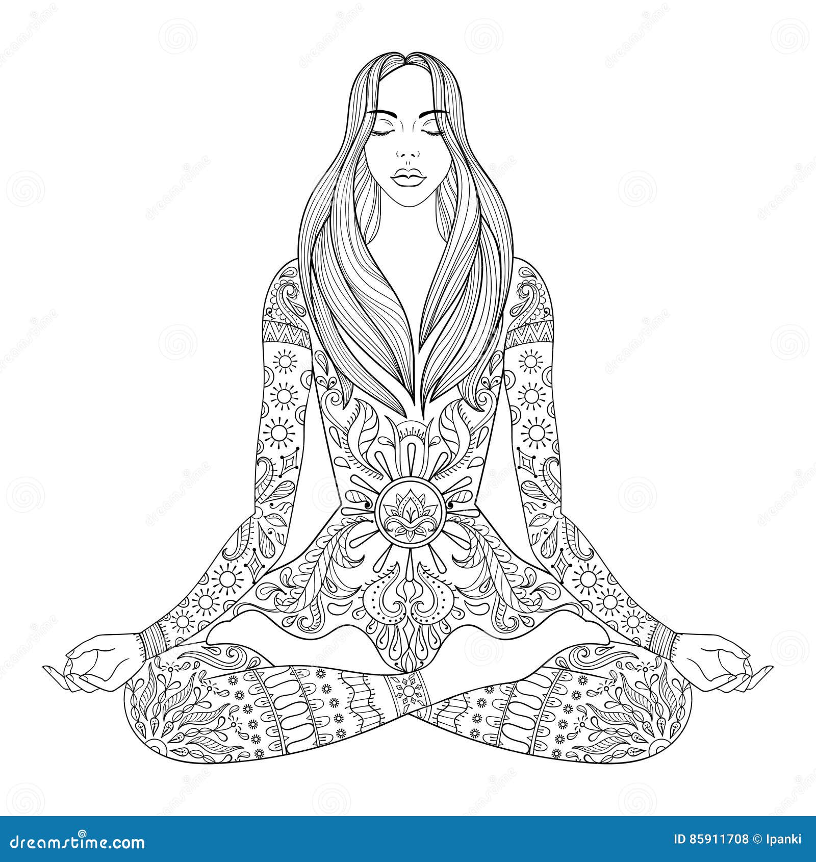 Standing Yoga Pose Mandala Coloring Pages – GetColoring… na Stylowi.pl