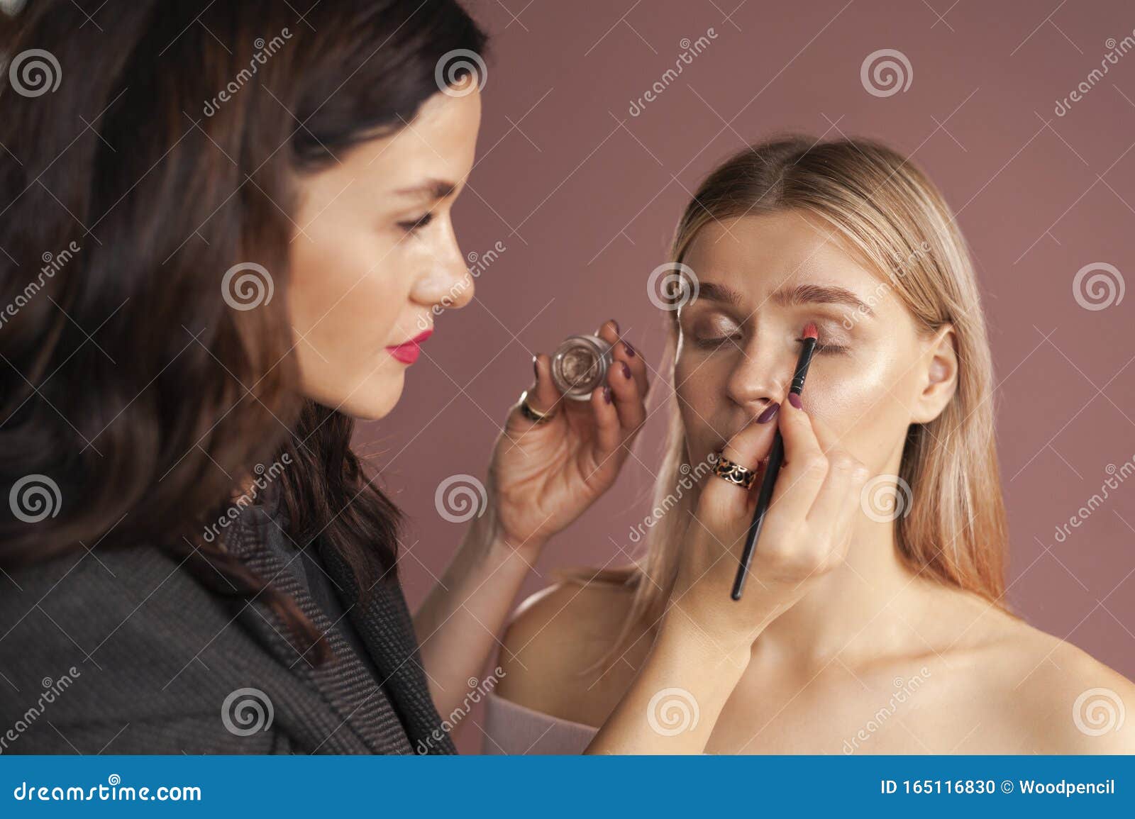 Woman is Sitting on a Procedure in a Landscape with Her Eyes Closed ...