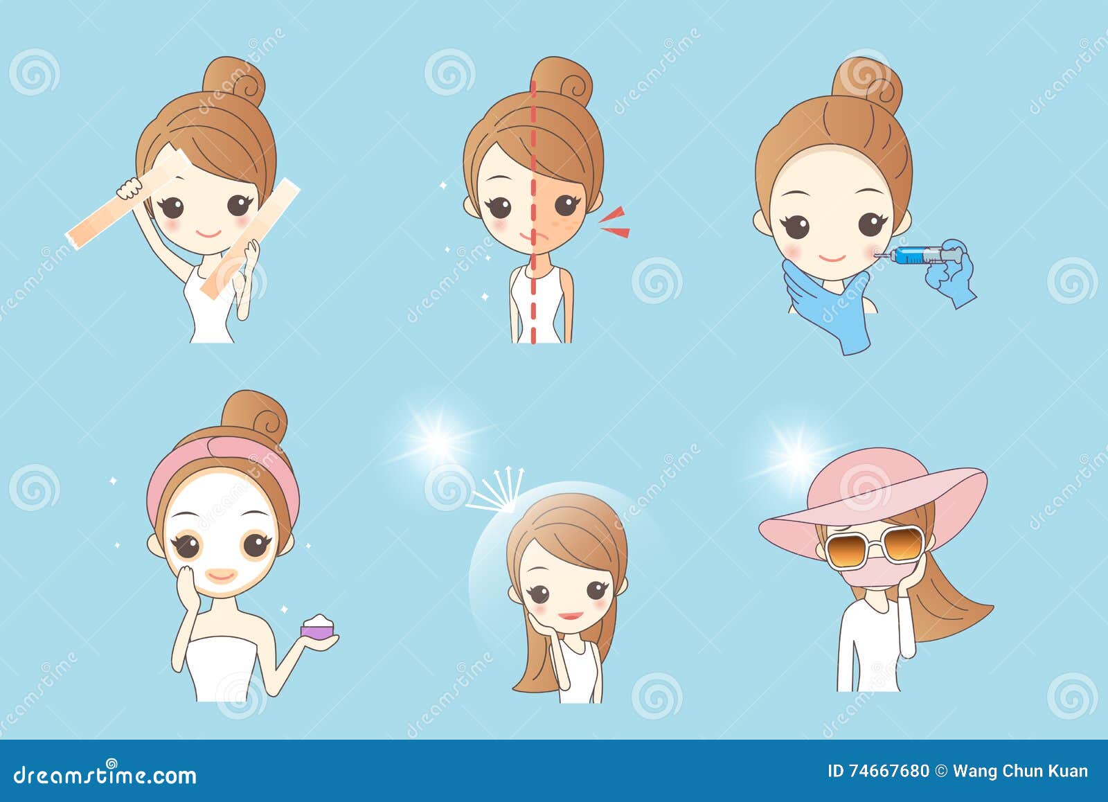woman skin and whiten concept