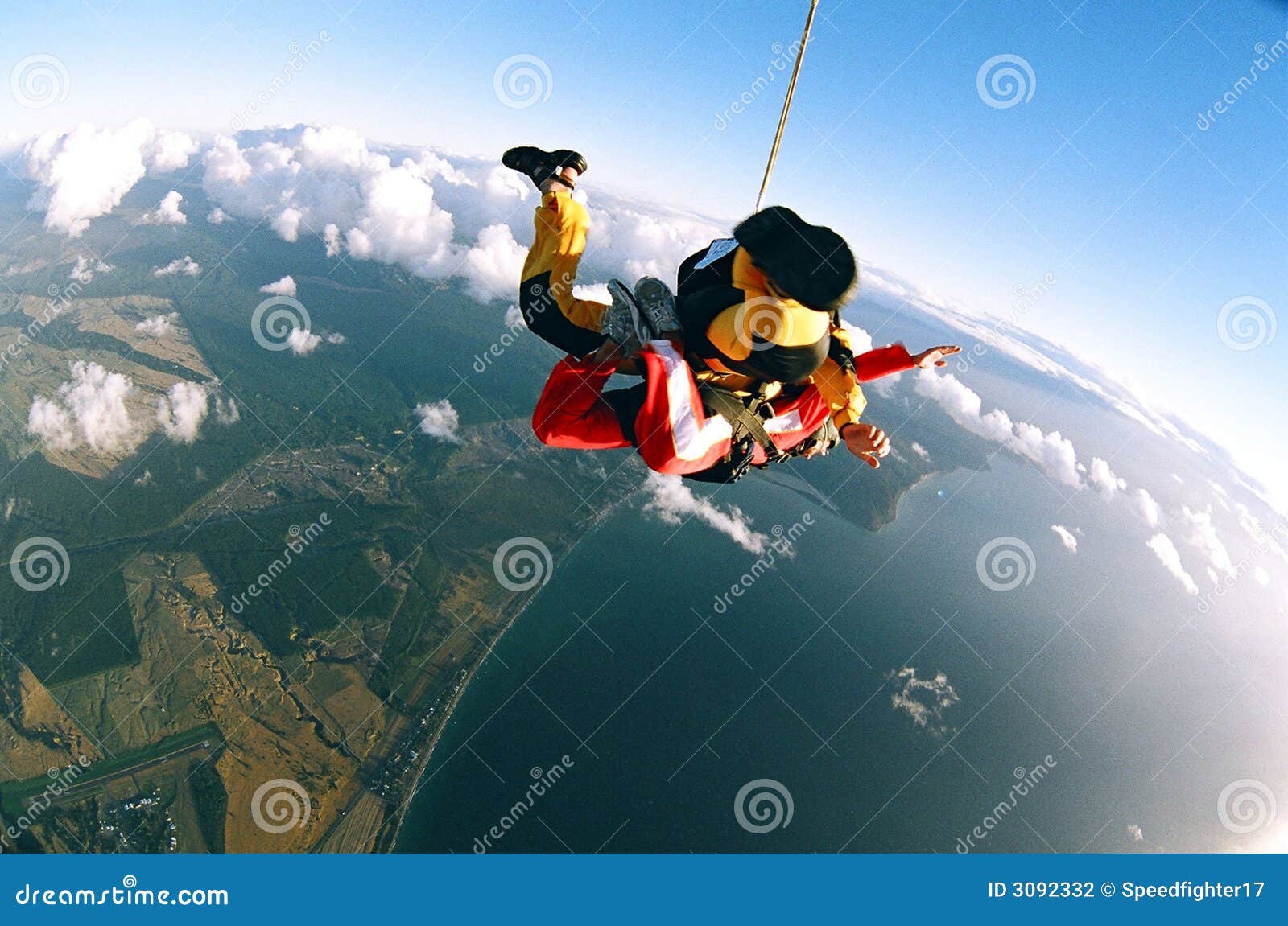 woman skydiving
