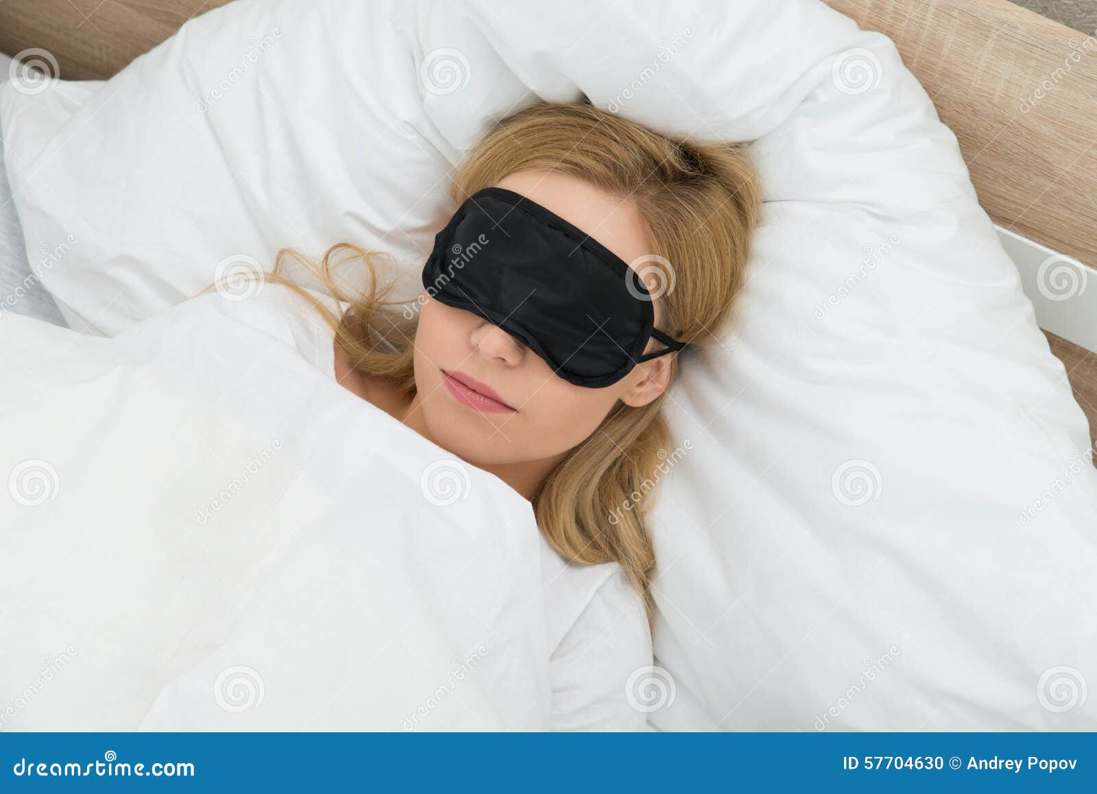 Woman Sleeping with Sleep Mask Stock Photo Image of bedtime