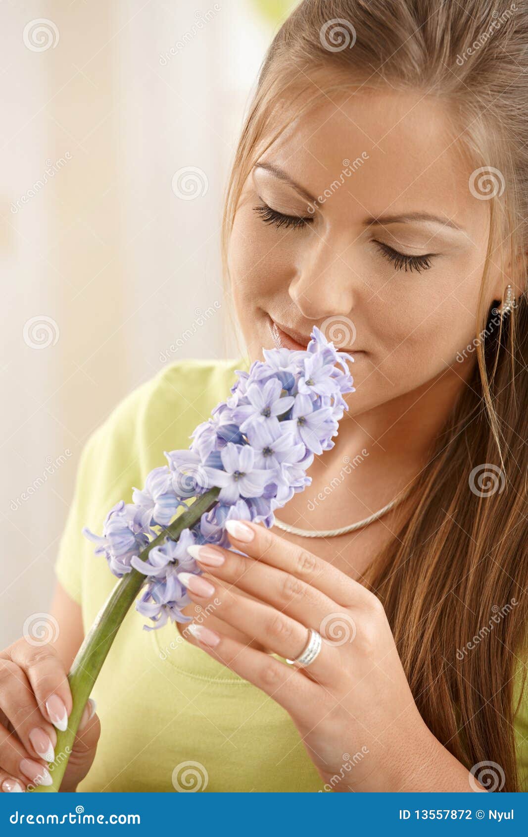 Smelling The Flowers RoyaltyFree Stock Image 10504600