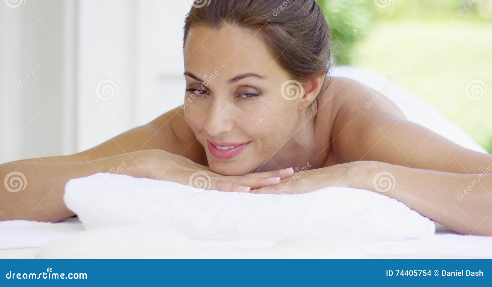 Woman Smiles And Relaxes On Massage Table Stock Footage Video Of