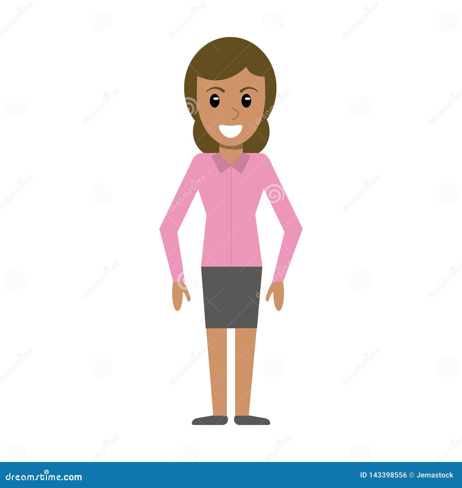 Download Woman smiling cartoon stock vector. Illustration of office ...