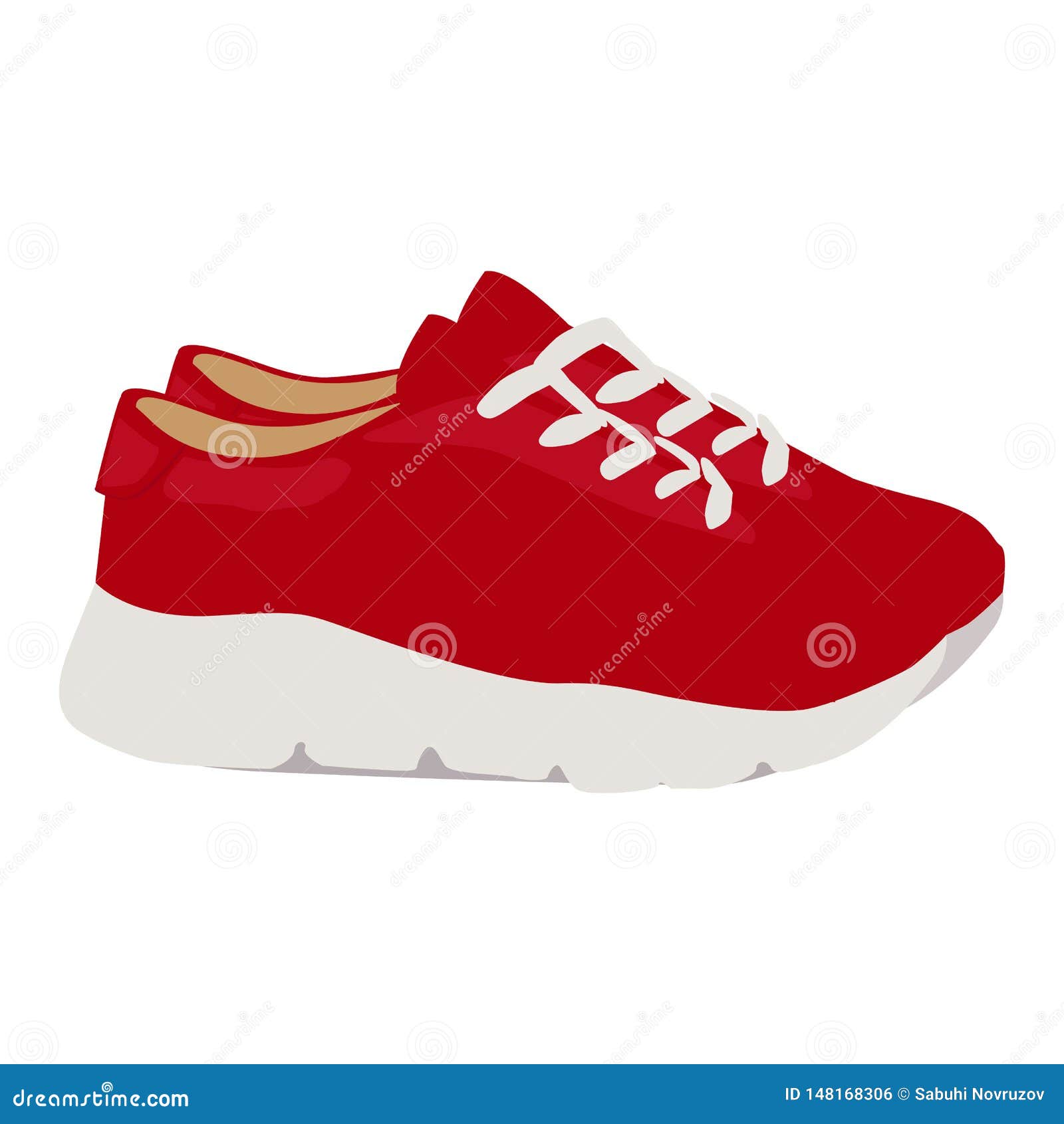 all red trainers