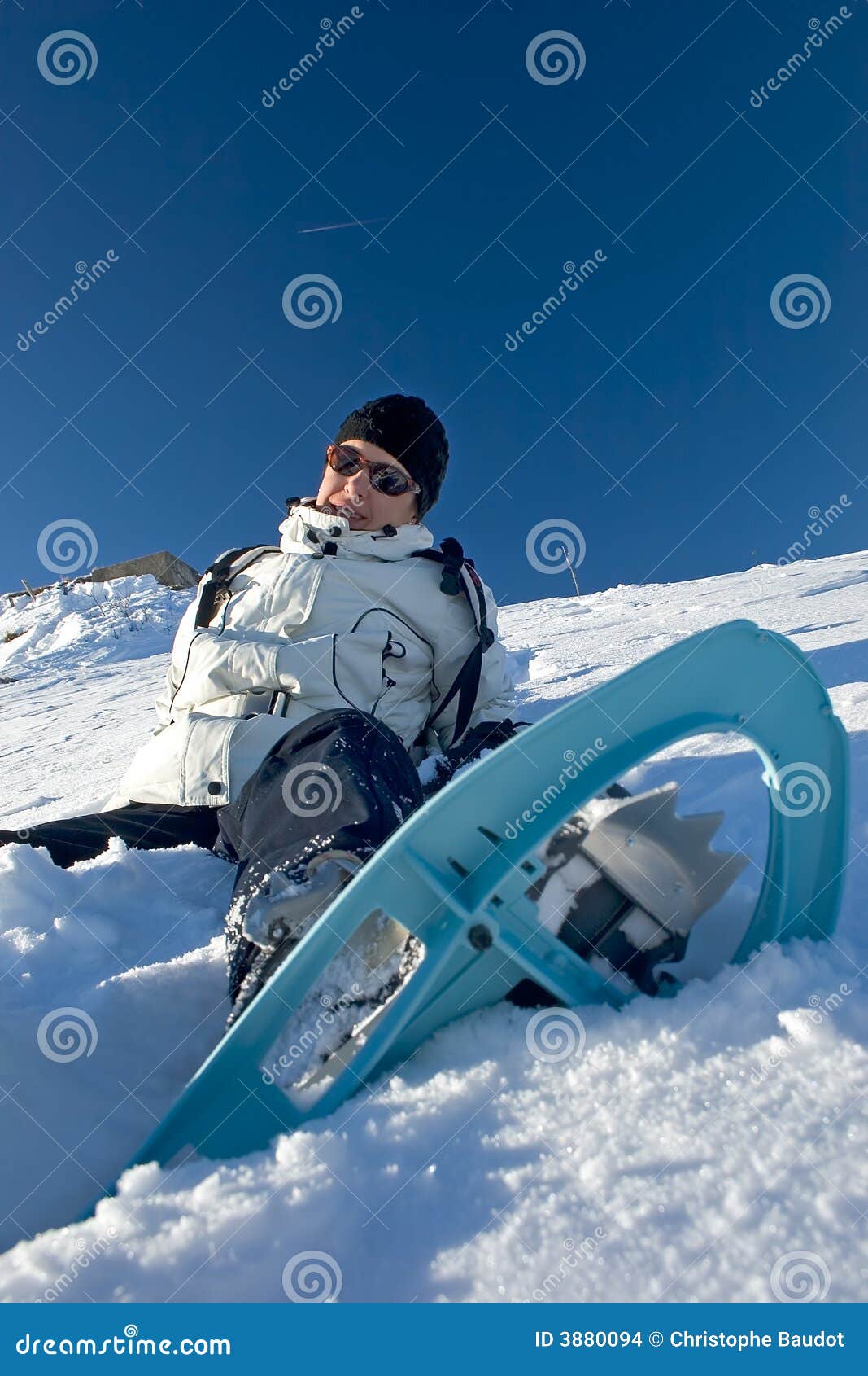 Woman in the snow stock photo. Image of health, landscape - 3880094